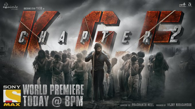 RathinWadiyar's tweet photo. ya #RockyBhai banege sone ke iss samrajya ka Raja?
Watch the #WorldTVRelease of #KGFChapter2 8 PM Today, only on #SonyMAX.
#KGF2OnSonyMAX #KGF2 #MoviePremiere #Bollywood #Yash #RockyIsBack https://t.co/JJezIoDiAO