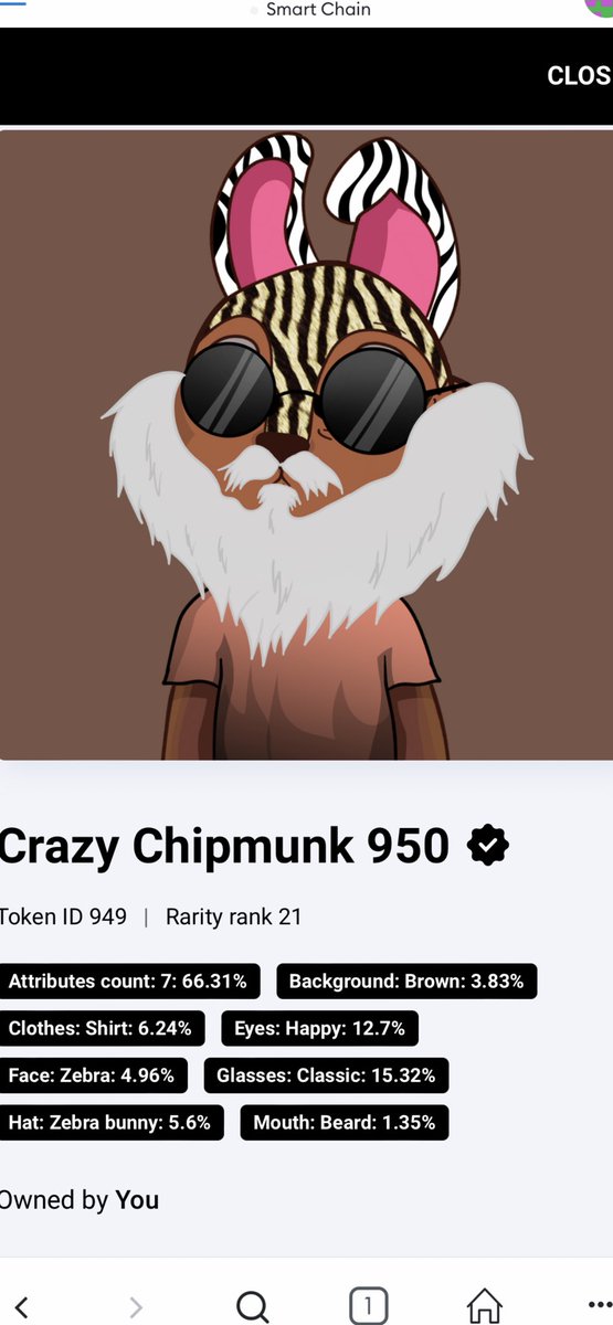 🚨GIVEAWAY TIME!🚨                                        Want to win this rank 21 Crazychipmunk?🐿 next 10 mints will be entered for a chance to win it, also one runner up will win 0.1 bnb.                              Mint now! crazychipmunks.net        Good luck!