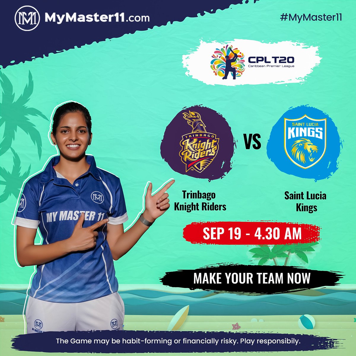 MM11official's tweet photo. 👑 Saint Lucia Kings  vs Trinbago Knight Riders 👑
.
Make your team now at 👉MyMaster11👈 and win 🏆exciting prizes and cash rewards.🏆 
.
Download now👉👉:- https://t.co/t4F9la1u8v
.
#brw #tkrw #brwvstkrw #tkrwvsbrw #jamaciatallawahs #stkittsnevispatriots #harmanpreetkaur https://t.co/d95VVt8LUB