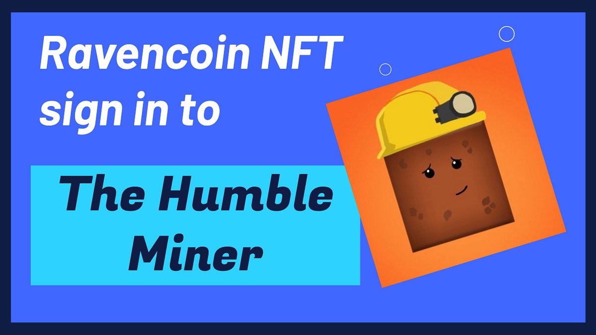 Developer video! #RVN $RVN. <a href="/Humble_Miner/">TheHumbleMiner ⛏</a> 
How to use #Ravencoin NFT's to sign in to a members only section of a web site hosted on #heroku 
Youtube = youtu.be/DWsf4ckY4qs