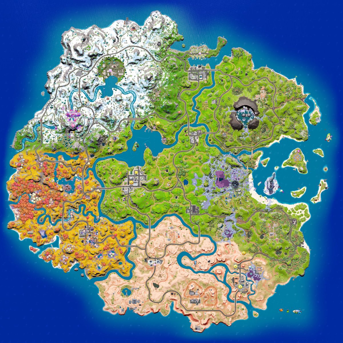 ElPablomrFN's tweet photo. Mapa en mejor calidad.

#Fortnite via @HYPEX https://t.co/kh4udADyOt
