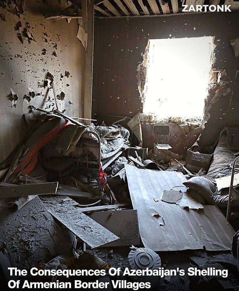 heyiamdii's tweet photo. The consequences of Azerbaijani shelling of #Armenian border villages. Houses of peaceful civilians are completely destroyed. https://t.co/NmqAE8BgCW