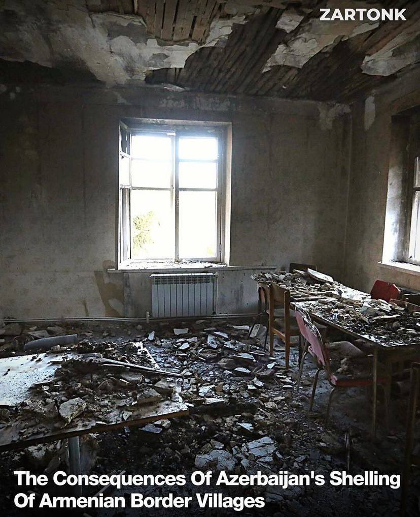 heyiamdii's tweet photo. The consequences of Azerbaijani shelling of #Armenian border villages. Houses of peaceful civilians are completely destroyed. https://t.co/NmqAE8BgCW