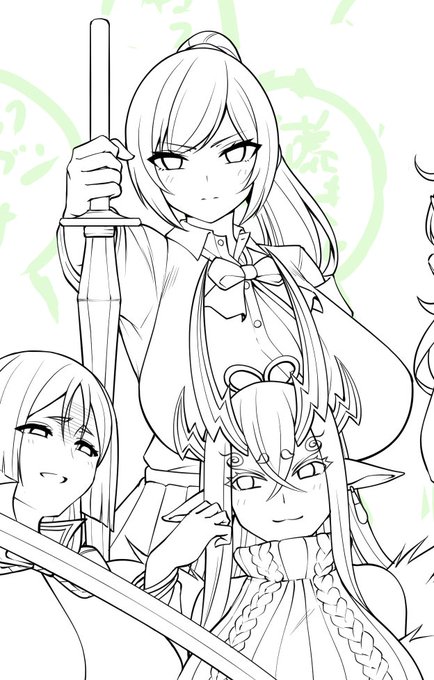 本日一人目、淫魔降臨デビル☆カーニバルより新藤みゆきさん。竹刀持ってるせいで作画中剣道トークが捗った。 