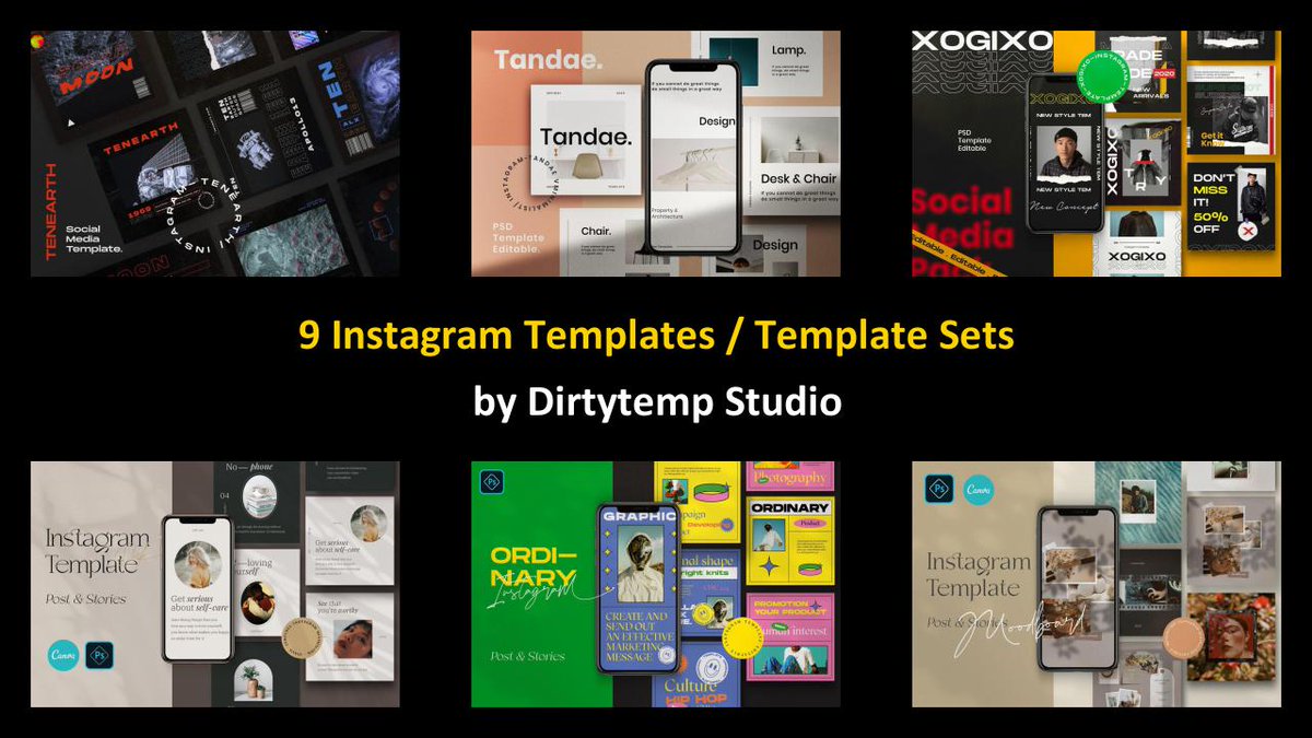 DavidZydd's tweet image. 9 Instagram Templates / Template Sets by Dirtytemp Studio youtu.be/560D7RhMmfg  #InstagramTutorial #InstagramTricks #SocialMediaMarketing #InstagramFamous #InstagramFollowers #InstagramStory #InfluencerMarketing #InstagramBusiness #InstagramTemplate #InstagramMarketing #Inst