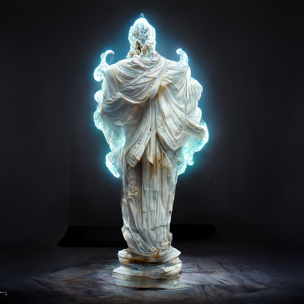 Albanian God, marble statue