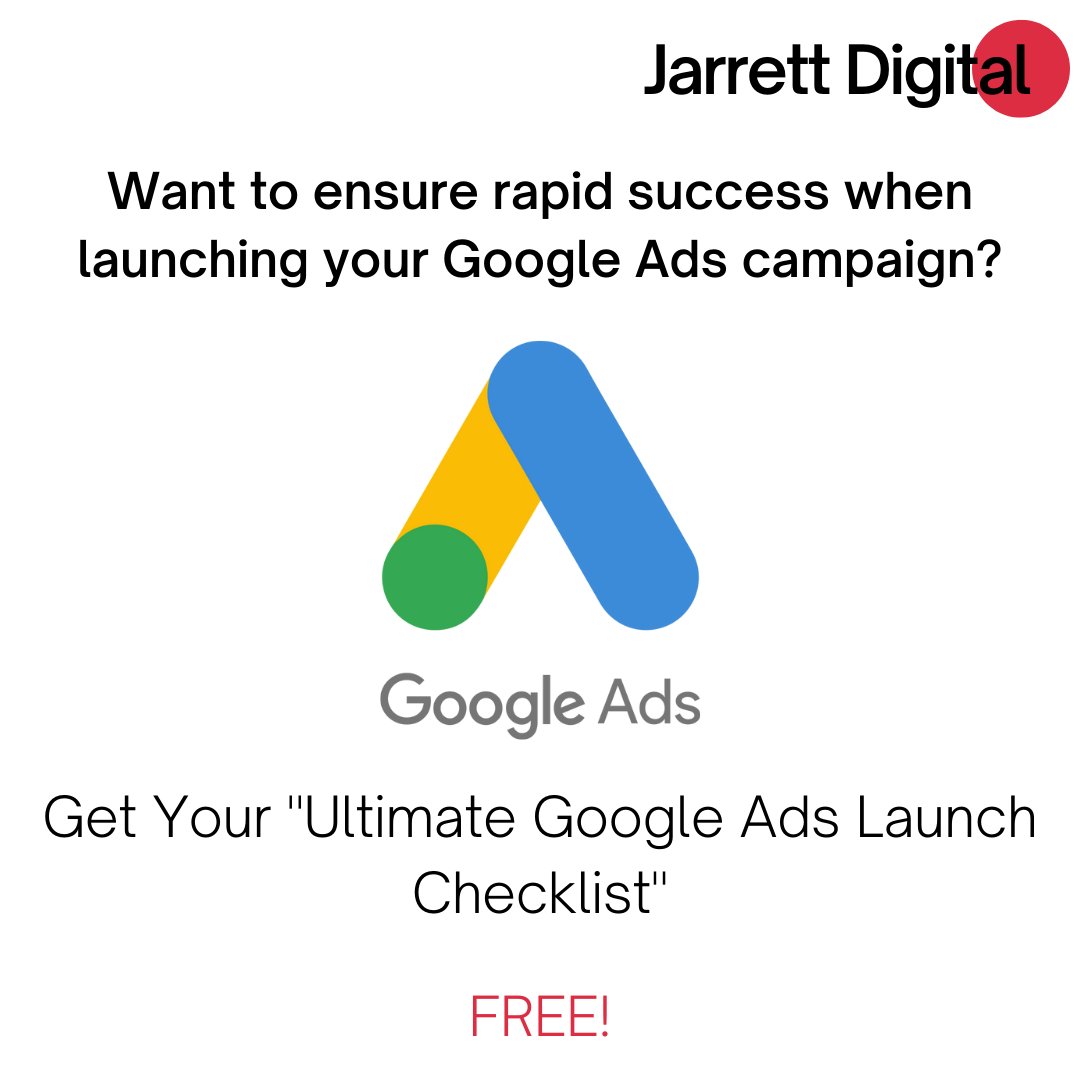 Get your free 'Google Ads Launch Checklist' from us now. Just click the link to get started on making your Google Ads campaigns a success now bit.ly/3Lbw7ZM