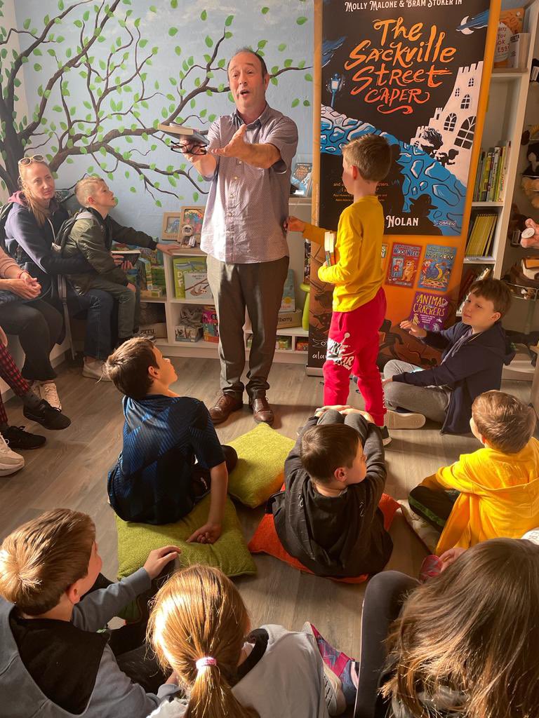 TripleAAlliance's tweet photo. What a brilliant event yesterday at the launch of @AlNolan’s book launch ‘The Sackville Street Capers’ in @HalfwayUpBooks. It was also the finale of our current Comic Drawing workshops with Alan which our members loved! See you in Oct Alan for more Comic Club! #Neurodiversity ✍️ https://t.co/SU0idN8Un8