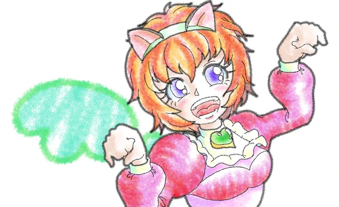 にゃんみたいな感じ過去絵#イラスト #オリジナル #CLIPSTUDIOPAINT 
