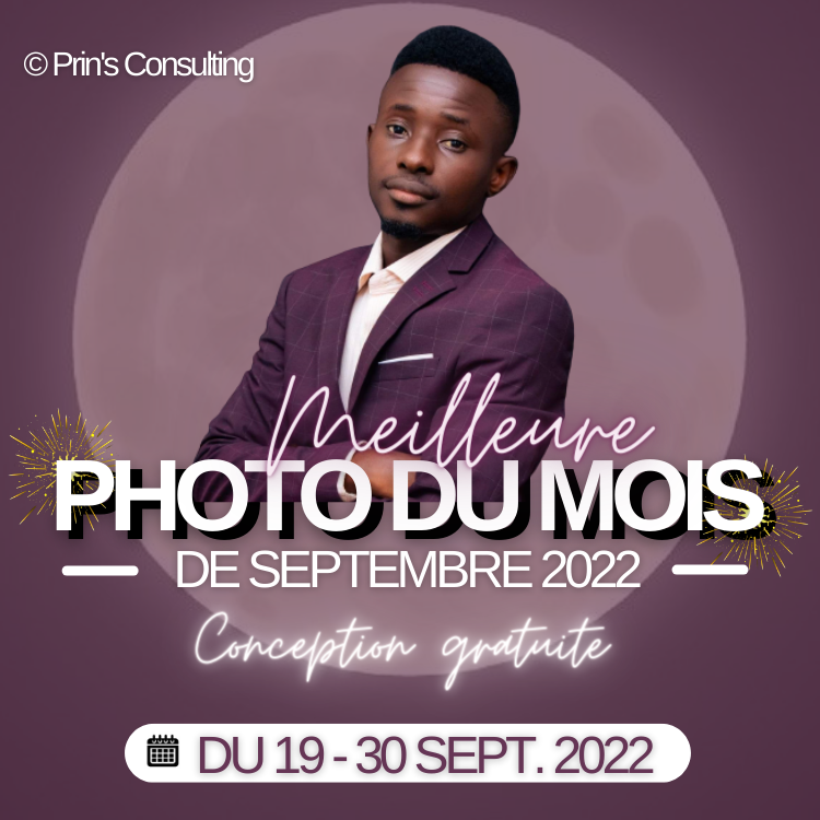 Prince_PUAT's tweet photo. Juste aimer et suivre la page Facebook Prin's Consulting, une conception gratuite est offerte de ta meilleure photo du mois de septembre 2022. https://t.co/iafN0h5OZo