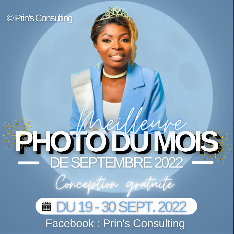 Prince_PUAT's tweet photo. Juste aimer et suivre la page Facebook Prin's Consulting, une conception gratuite est offerte de ta meilleure photo du mois de septembre 2022. https://t.co/iafN0h5OZo