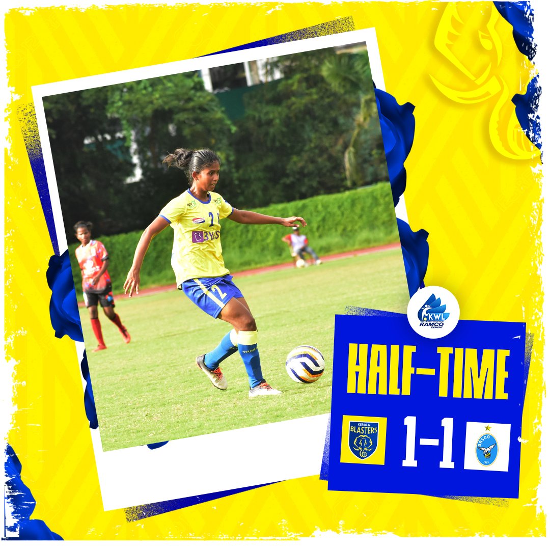 KeralaBlastersW's tweet photo. It's all square at the end of the first 45' 👊
#KWL #ഒരുപുതിയതുടക്കം #KBFC https://t.co/aEDLfDJlY9