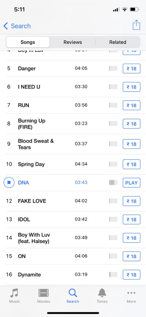 @btsstreamteamin Just Bought it My first purchase after bought Iphone 🥺🥺🥺🥺 #5YearsWithDNA