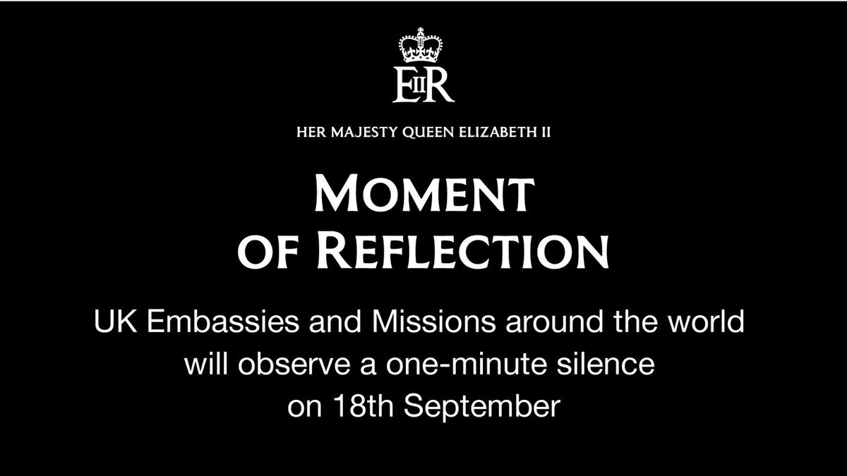 A Moment of Reflection will take place tonight at 9pm to mourn the passing of Her Majesty Queen Elizabeth II and reflect on her life and legacy