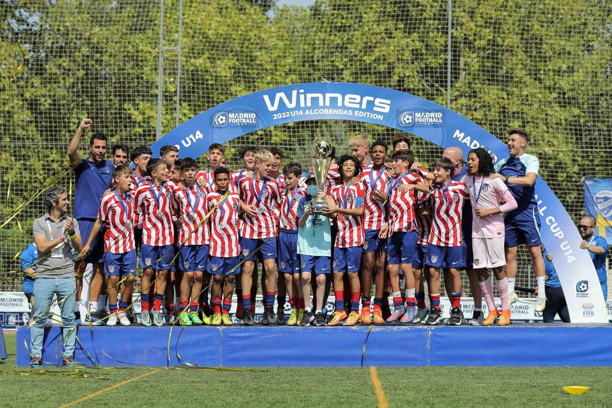 mfootballcup's tweet photo. .@Atleti is the new champion of the #MadridFootballCup 🏆 https://t.co/nR8qpXScDi