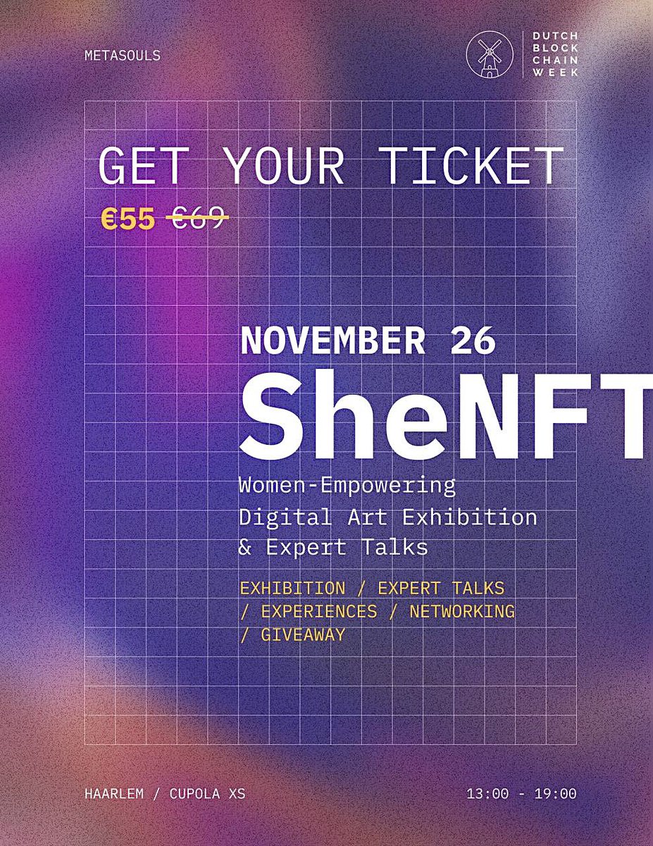 You can get your early bird ticket now! 🔮 I mean, getting exhibition AND conference with one event… Sounds awesome to me! #web3 #web3events #amsterdam #haarlem #netherlands #amsterdamevents #dutchblockchainweek