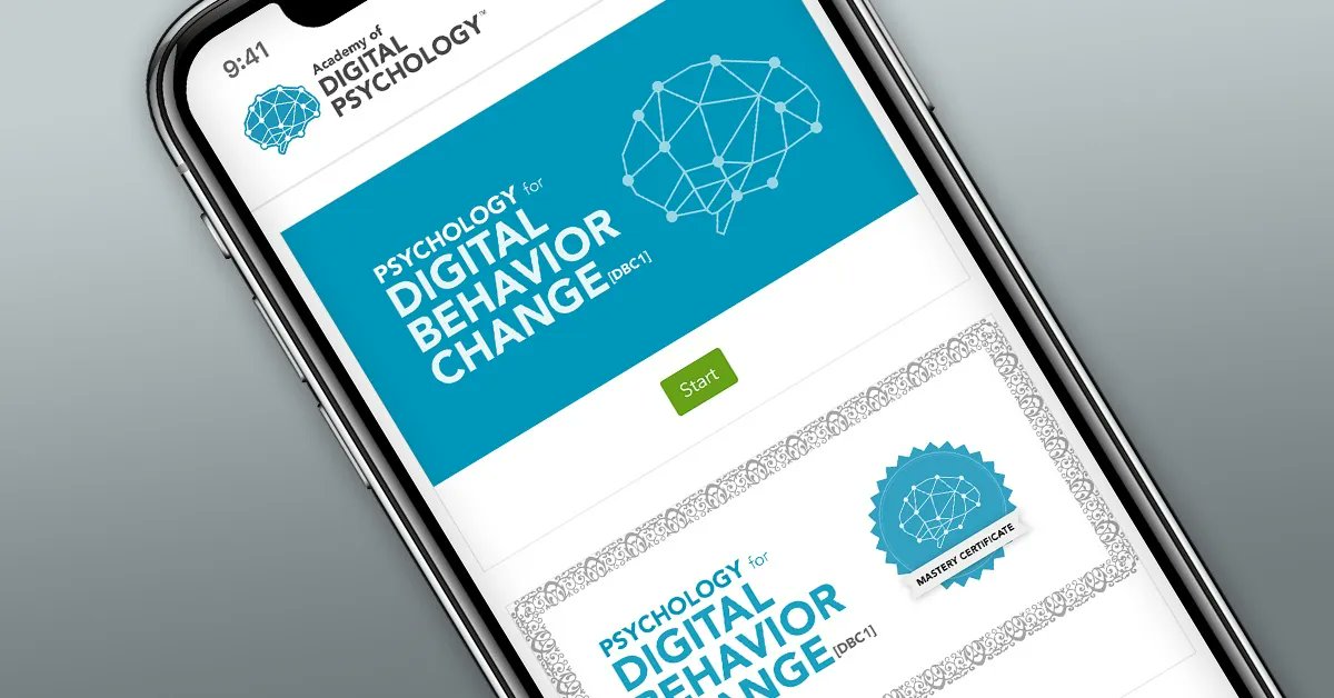 Psychology for Digital Behavior Change. Online Class with 9-weeks of LIVE Applied Behavioral Design tutorials running  6 Oct - 1 Dec 2022 buff.ly/3C8vvOR
