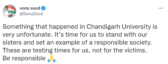 janhit_times's tweet photo. चंडीगढ़ यूनिवर्सिटी पर @SonuSood का ट्वीट
#chandigarhuniversity #ChandigarhUniversityMMSleaked #MMSof60 #justiceforCUgirls #chandigarhuniversity https://t.co/FsOhzbnr3R