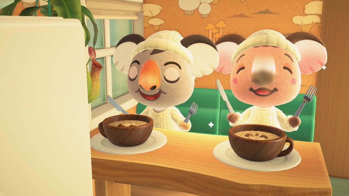 boobitsky's tweet photo. 77th #HappyHomeParadise clients were Melba &amp; Ozzie &amp; their mushroom cottage. This is the 1st time I made something that's off brief for either of them (Melba: Fairytale land, Ozzie: School infirmary). Unsure

#acnhmelba #acnhozzie #acnhdesign #AnimalCrossing #ACNH #NintendoSwitch https://t.co/AkDeVhQBeT