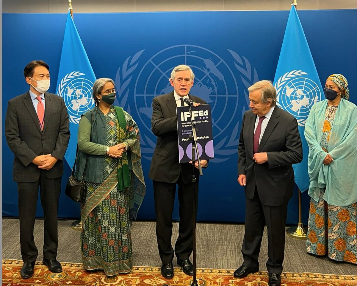 The new International Financing Facility for Education to reach millions more children working alongside all global education funds has launched at the <a href="/UN/">United Nations</a> with the UN Secretary General <a href="/antonioguterres/">António Guterres</a> - a moment that so many have worked for. Read more: 
iff-education.org