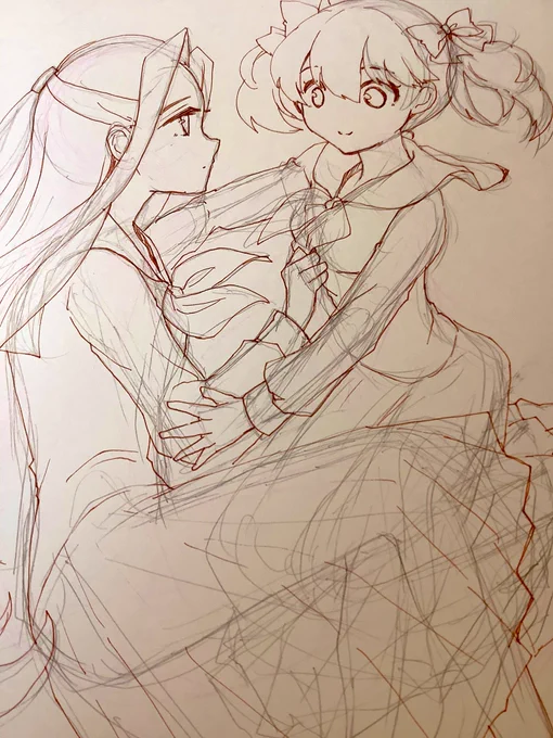 色紙描き始めた 