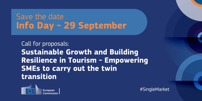 👉 Want to know more about the #singleMarket call for proposals on sustainable growth & building resilience in #Tourism? Join the online info session 🗓️29 September 2022 europa.eu/!jfQybX