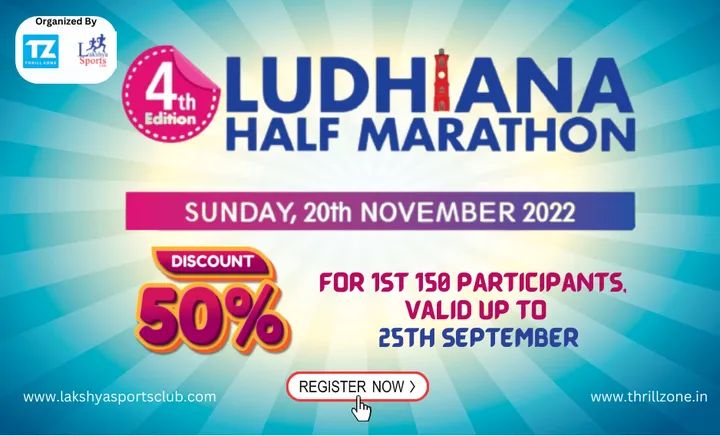 timing_indian's tweet photo. #Discount_50%

Be ready to run Ludhiana Half Marathon 2022 (4th Edition) on 20th November 2022

Register with 50% Discount valid up to 25th September 2022 

Register Now https://t.co/XL6GAo2LO9

#thrillzone #ludhiana #lsc #ludhianahalfmarathon #ludhianarun #ludhianaevents https://t.co/USEMo8tSPs