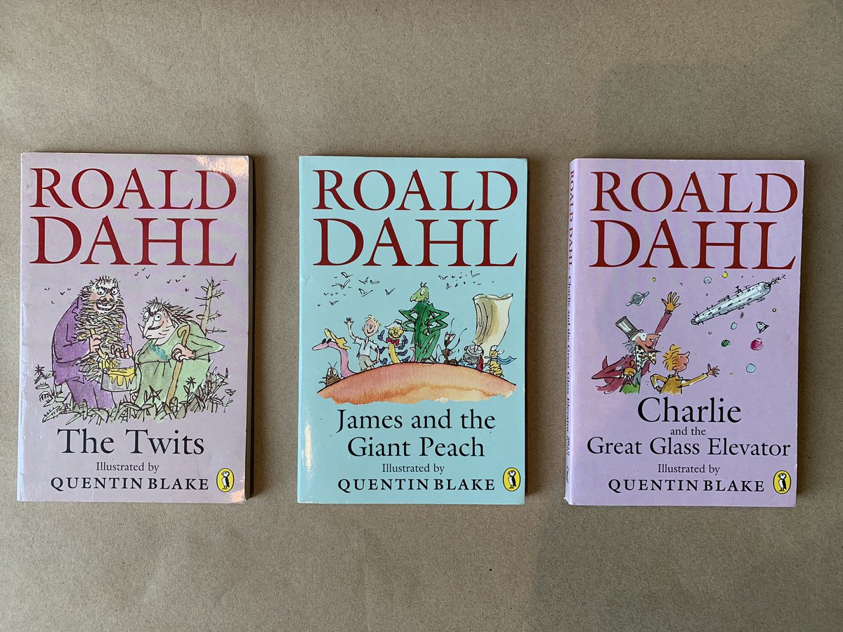 ❀ Roald Dahl Classic Series ❀

The Twits 1982 Edition (THB 220)

James and the Giant Peach 1995 Edition (THB 260)

Charlie and the Great Glass Elevator 1995 Edition (THB 240)

All 3 in really great condition