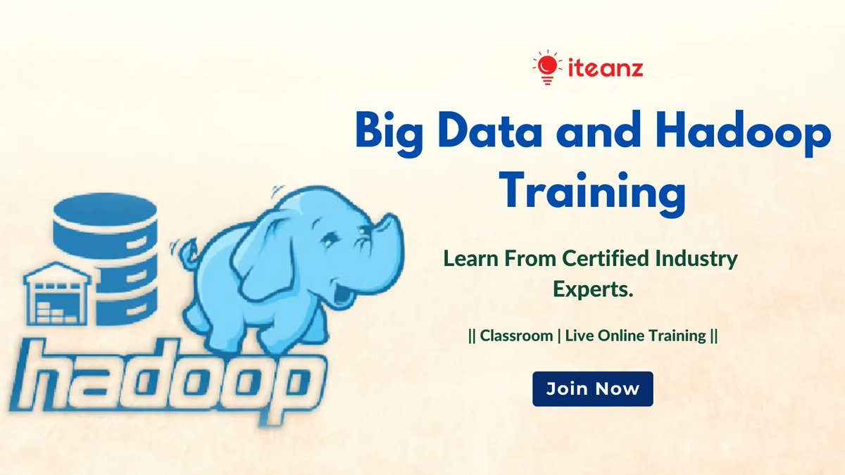 iteanzglobal's tweet image. 👉Are you Looking for the best Big data and Hadoop Training?
⭐️Let's get started and learn from the experts!
💻Live Online Training
Call Us Now +918046810331
buff.ly/2zWMBEl
#iteanz #bigdataandhadoop #python #ml #datascience #vr #ar
