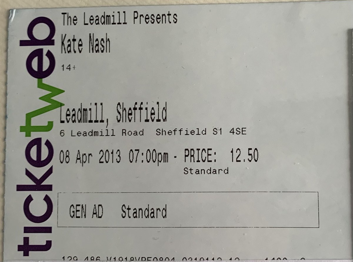BadgeriniPotter's tweet image. Todays Leadmill ticket is Kate Nash who played in April 2013.

Please help @Leadmill by signing the petition when it becomes live again 👇🏼
petition.parliament.uk/petitions/6142…

#WeCantLoseLeadmill

#katenash #leadmill @katenash