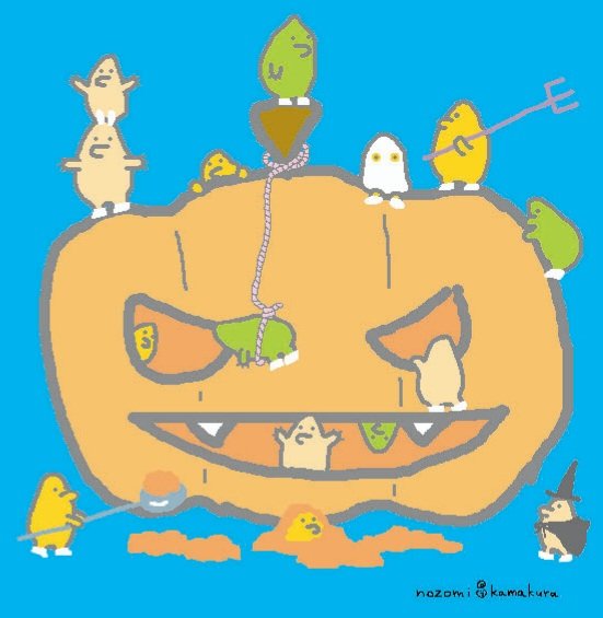 tSubu_N's tweet photo. #かぼちゃ #イラスト #キャラクター #nozomi #kamakura #つぶっち #ハロウィン https://t.co/wmiOALWuas