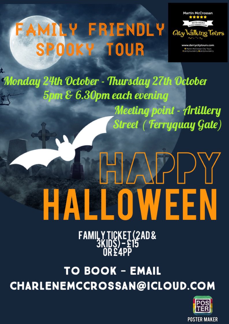 Halloween tours are back on this year 🎃 it’s going to be a busy one so book early to avoid disappointment 👻