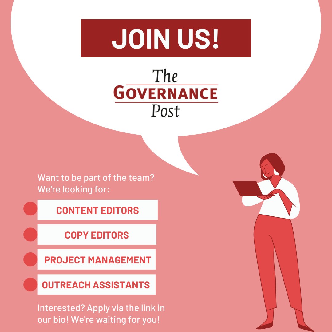 The Governance Post, Hertie School's independent, student-led magazine is looking for new team members! 

*Deadline: 30th September 2022, 23:59 CEST*

Apply here: forms.gle/1wZkWtHxRccb2W…