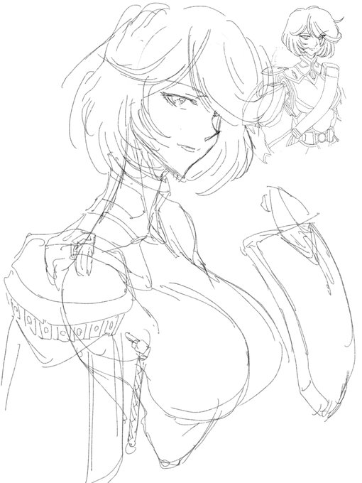 シルキー・フォン=マンハイム様のリクエスト用に描いていた各パーツの取り付けラフになります。 