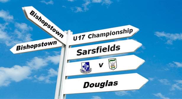Today @ 1:45pm Sars v Douglas in the U17 Div 4 Championship Final. All Support Welcome <a href="/SarsfieldsCork/">Sars</a> #BBAWS