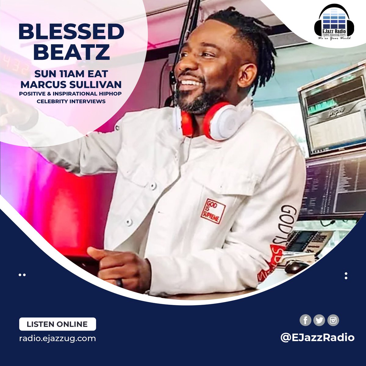 jiamejosh's tweet photo. Sunday inspiration and motivation is live on EJazz Radio, #BlessedBeatz show with @MarcusESullivan listen live through; https://t.co/wRG0iGpOUp or the EJazz Media App. https://t.co/EuLcpIZd6D