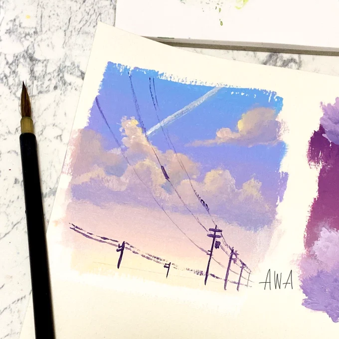 空が優しくオレンジに染まったときに見えるピンク色が大好きなんです 