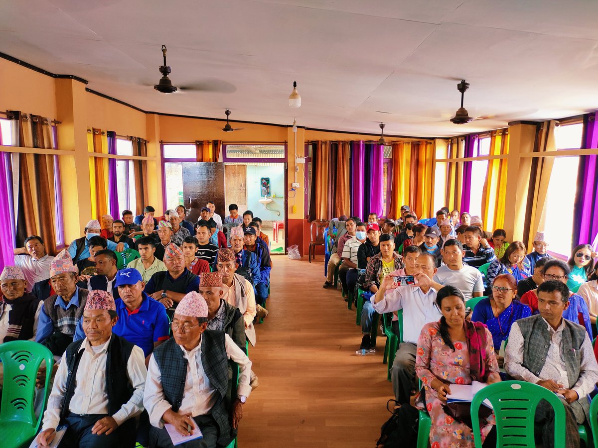 RajendrAngdembe's tweet photo. नेपाल कम्युनिस्ट पार्टी (एकीकृत समाजवादी) जिल्ला कमिटी पाँचथरको अगुवा कार्यकर्ता प्रशिक्षण तथा विजय दशमी, दिपावली (बलिहाङ्ग तङ्नाम) एवं छ्ठ पर्वको अवसरमा शुभकामना आदान प्रदान कार्यक्रम फिदिममा सुरु भयो ! https://t.co/Odo6Ca6PDd