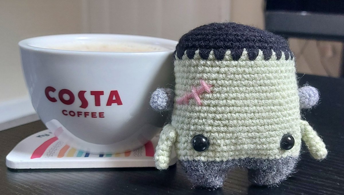 Sunday Morning coffee &amp; chats with Frankenstein ❤️

Full Halloween range available now in my Etsy shop

Pattern by @lalylaland

#Crochet #Coffee #Halloween #Halloween2022 #Etsy #EtsyUK #EtsyShop #SmallBusiness #Amigurumi #Frankenstein #Sunday #SundayMorning  #ShopSmall