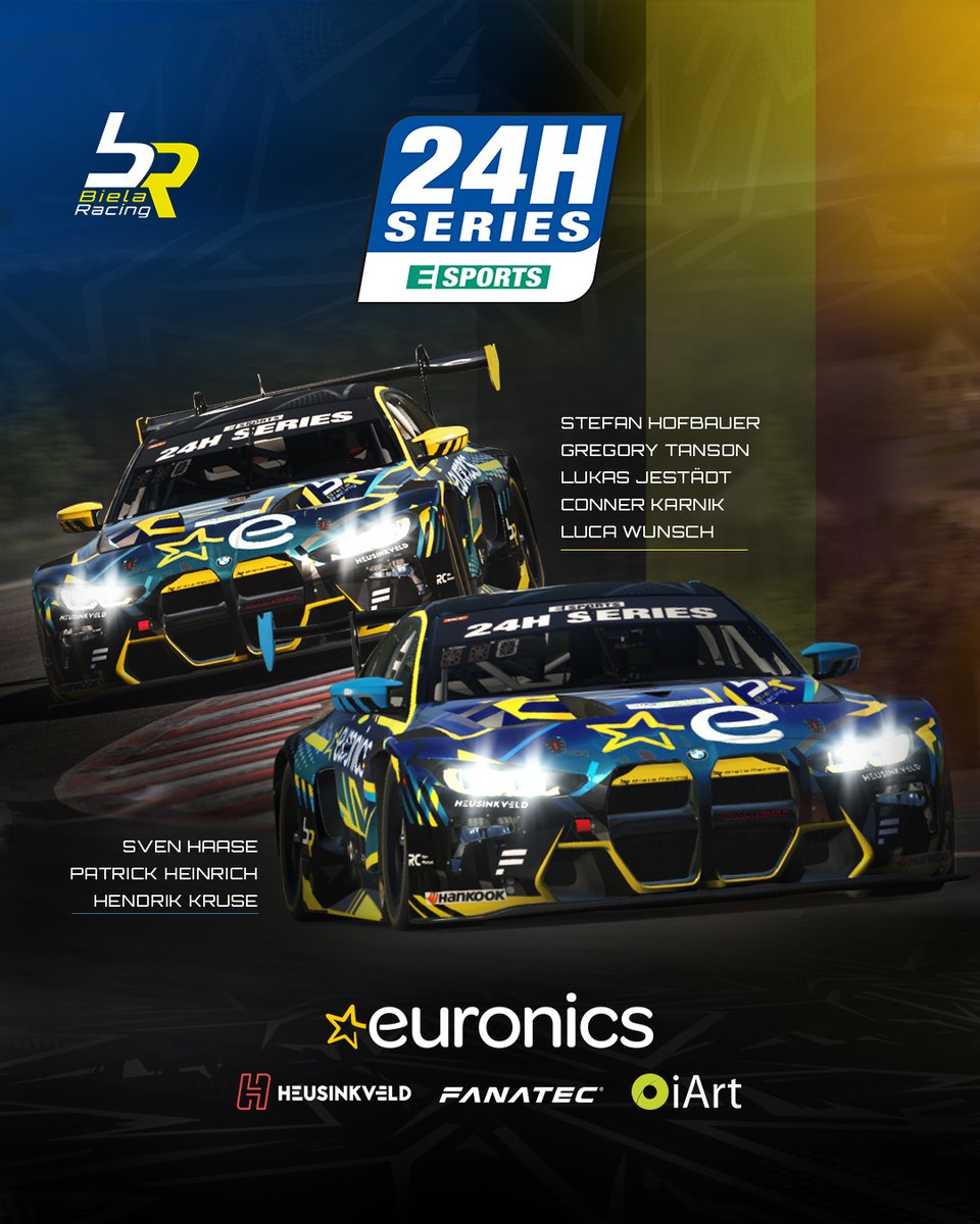 WE'RE BACK! The season opener of the <a href="/24H_ESPORTS/">24H SERIES ESPORTS</a> Series 2022/2023 takes place at Spa and we can't wait to get this championship started! Let's GO!✊
<a href="/EURONICS/">Der Elektroladen</a> <a href="/vcoesports/">VCO 🕹🏎</a> <a href="/HeusinkveldEng/">Heusinkveld</a> <a href="/fanatec/">FANATEC</a>