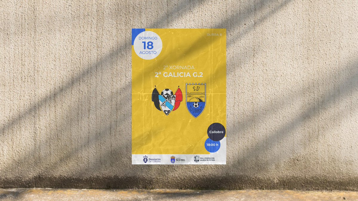SDDubra's tweet photo. 💙 HOXE XOGA O B
2ª XORNADA 2ª Galicia G.2
#VeaCF VS #SDDubra
🏟️ Callobre
🕑 18:00 https://t.co/xLDgPBwuSb