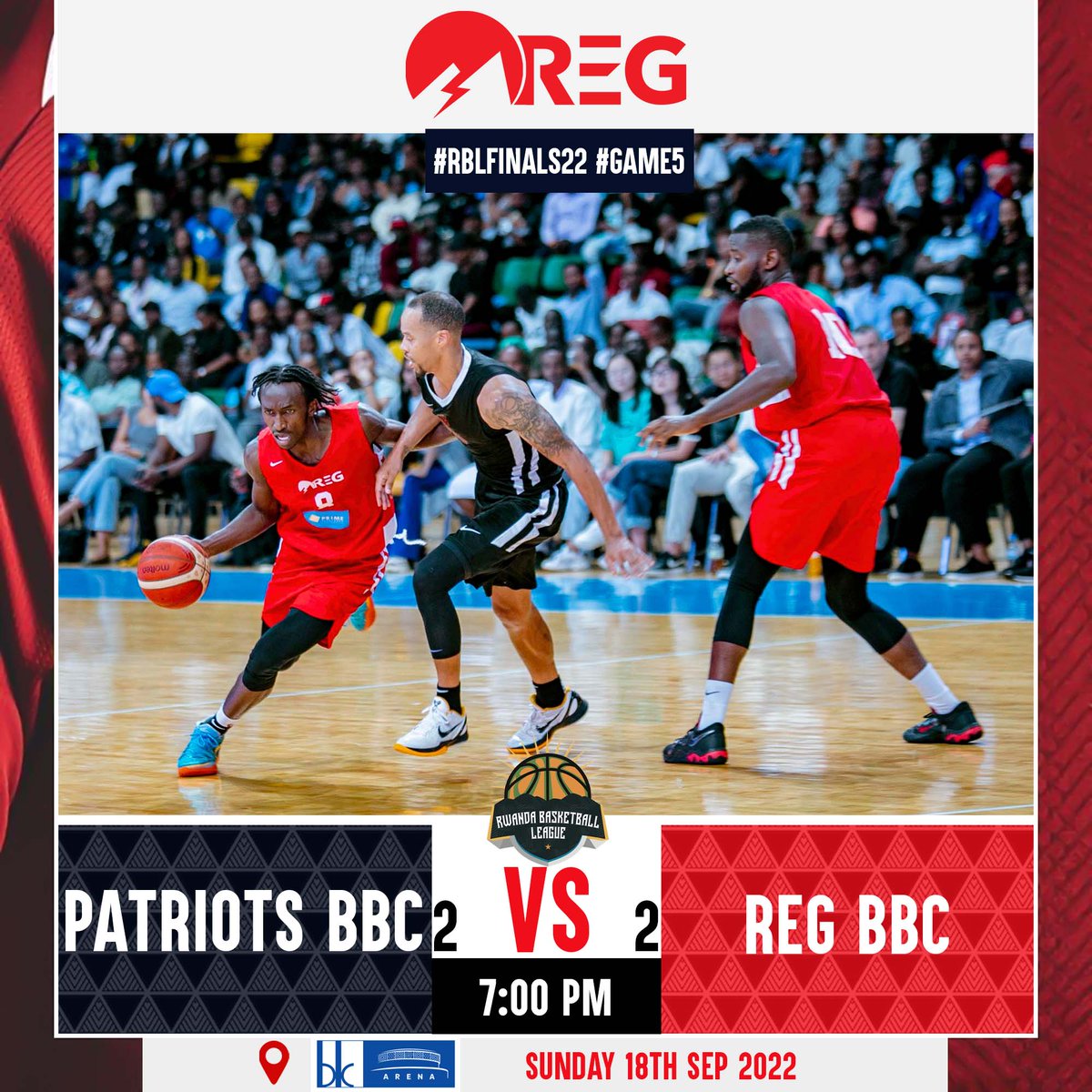 regbbcofficial's tweet image. #RBLFINALS22

#Game5 #FinalGame

#PATRIOTS - #REG 

#7PM

@Rwanda_Sports 
@reg_rwanda
@ferwabaRW 
@primeins_ltd 

#RwOT 
#Rwanda