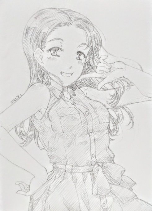 #アナログ #イラスト #落書き #女の子 