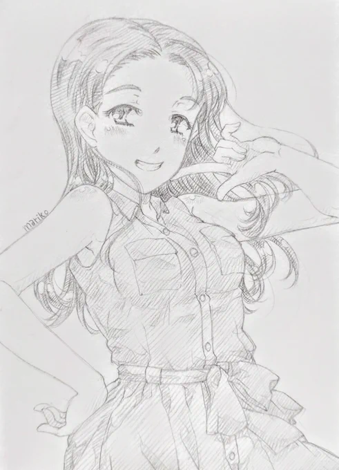 #アナログ #イラスト #落書き #女の子 