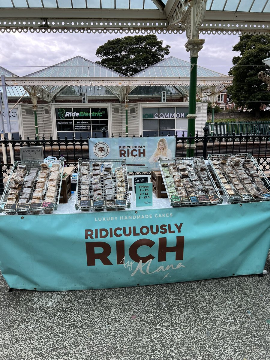 I’m here <a href="/ThemarketTynem1/">TheMarketTynemouth</a> today, inside the station until 3pm  The weather may be a bit overcast, but our delicious <a href="/Alana_Spencer_/">RidiculouslyRichbyAlana</a> handmade cakes will certainly brighten up your day!
