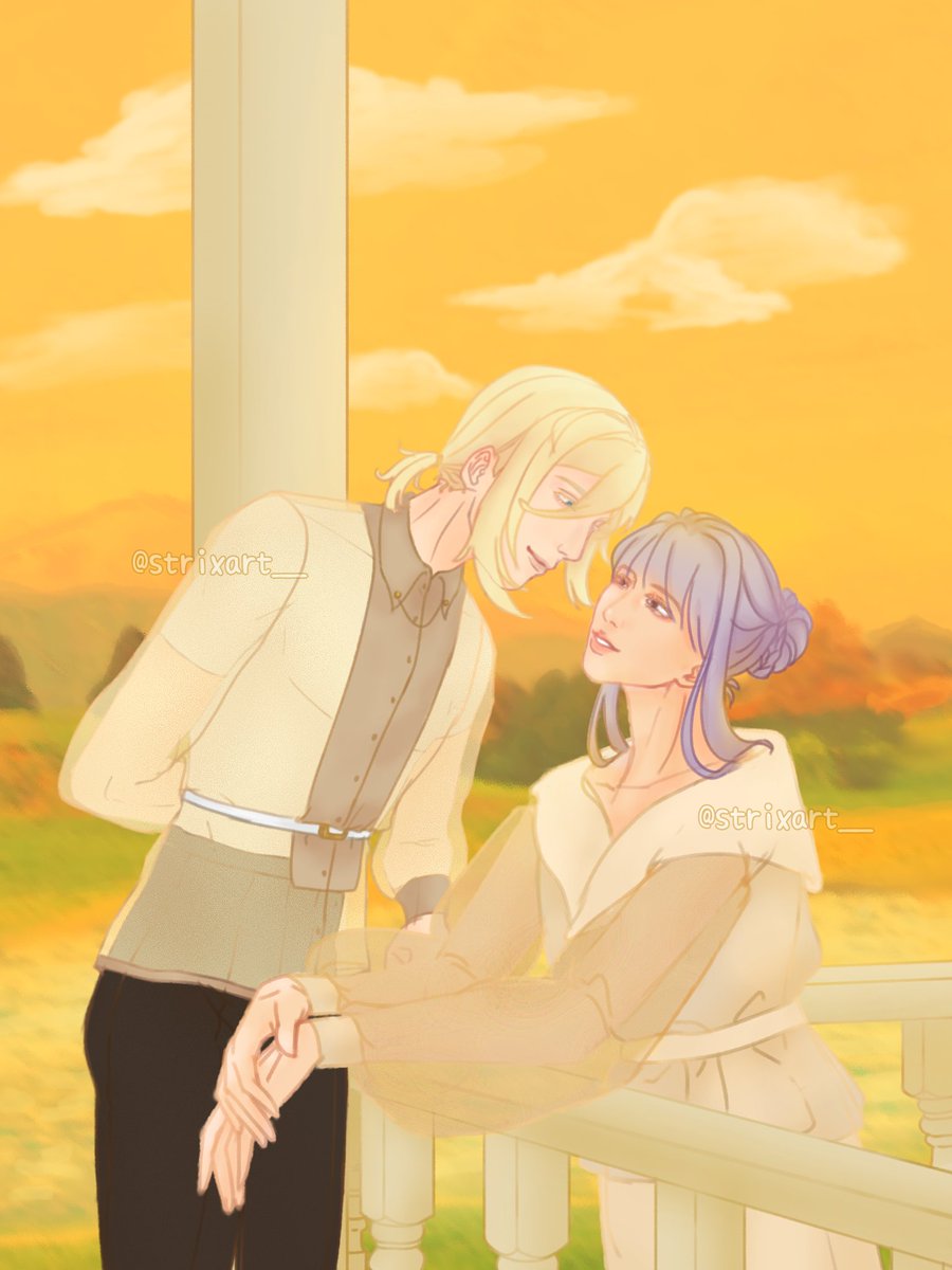 strixart__'s tweet photo. escaping the party to flirt with each other...... 😳🙈

i participated in a yume color wheel with eri and eichi!! check out the other works below <33 ⬇️⬇️⬇️ https://t.co/qkHGAEJ4Zo