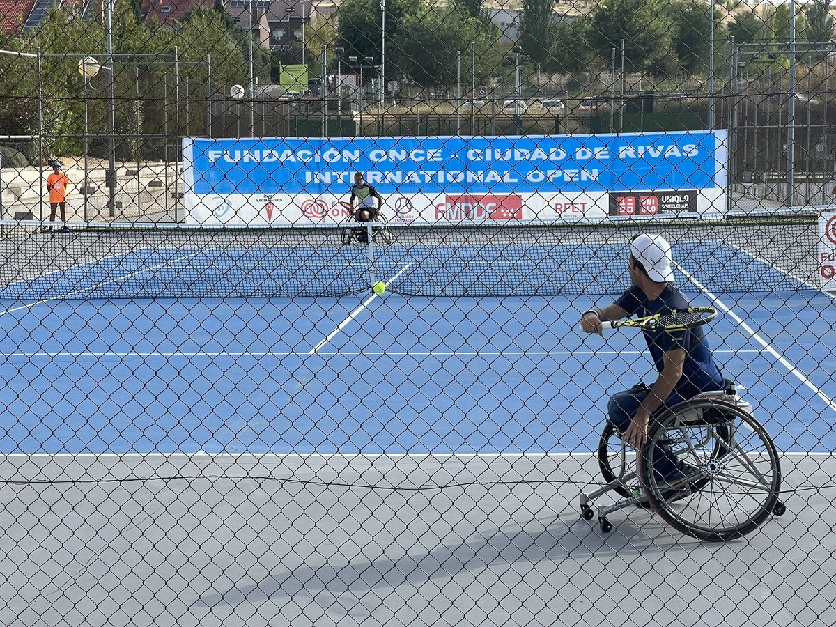 tatirascon's tweet photo. @OpenRivasTSR  en juego las finales del VII Open '@Fundacion_ONCE - Ciudad de Rivas' de tenis en silla de ruedas. https://t.co/BD1yZUMzdT