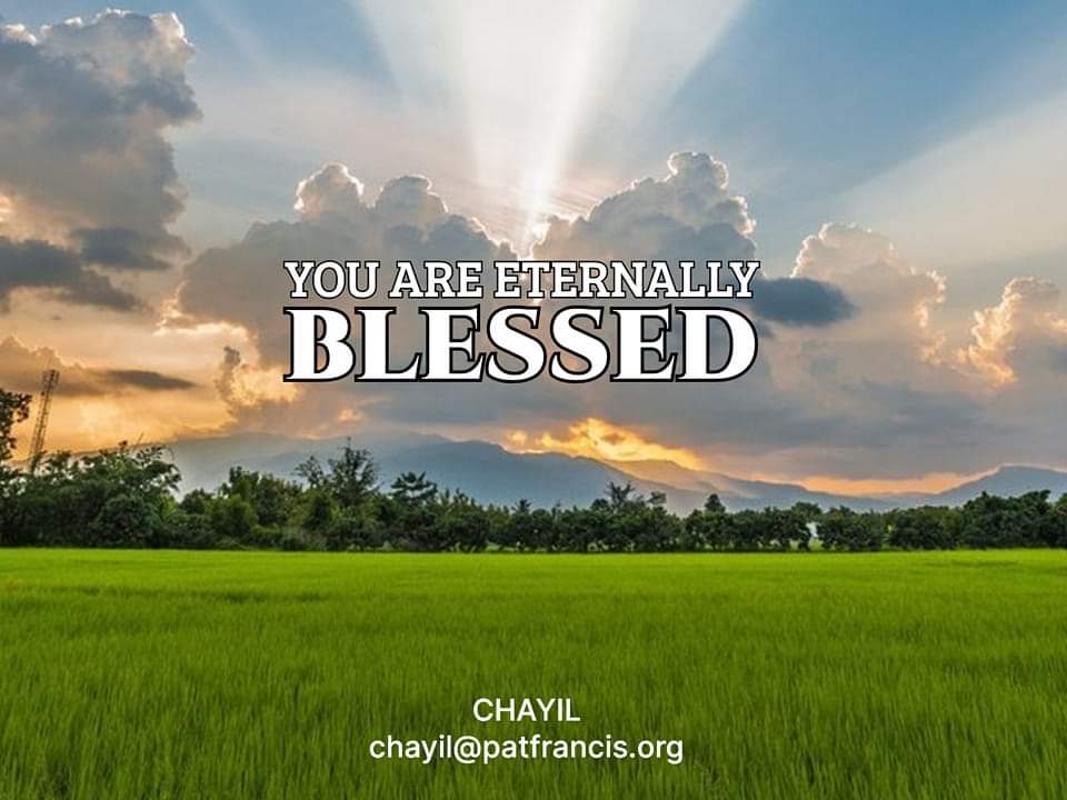 drpatfrancis's tweet photo. You are eternally loved by God who has granted you His eternal blessing and the privilege to live with Him forever.
 
https://t.co/CFcoDnJZIe
#chayildaily
#chayolglory
#EternallyBlessed https://t.co/Th1MNG8bsa