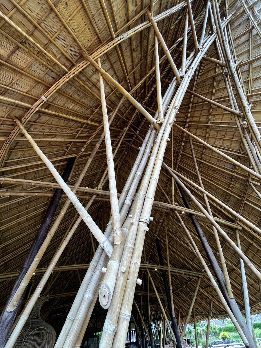 thinkbamboo's tweet photo. 🎋 Another magical bamboo place in Thailand 🇹🇭 just discovered the Bamboo Yai located in Krathum Rai, Nong Chok, Bangkok, Thailand. #thinkbamboo #bamboo #bambooarchitecture #bamboodesign #bamboobuilding #bamboohouse https://t.co/hYlrj8eCdJ