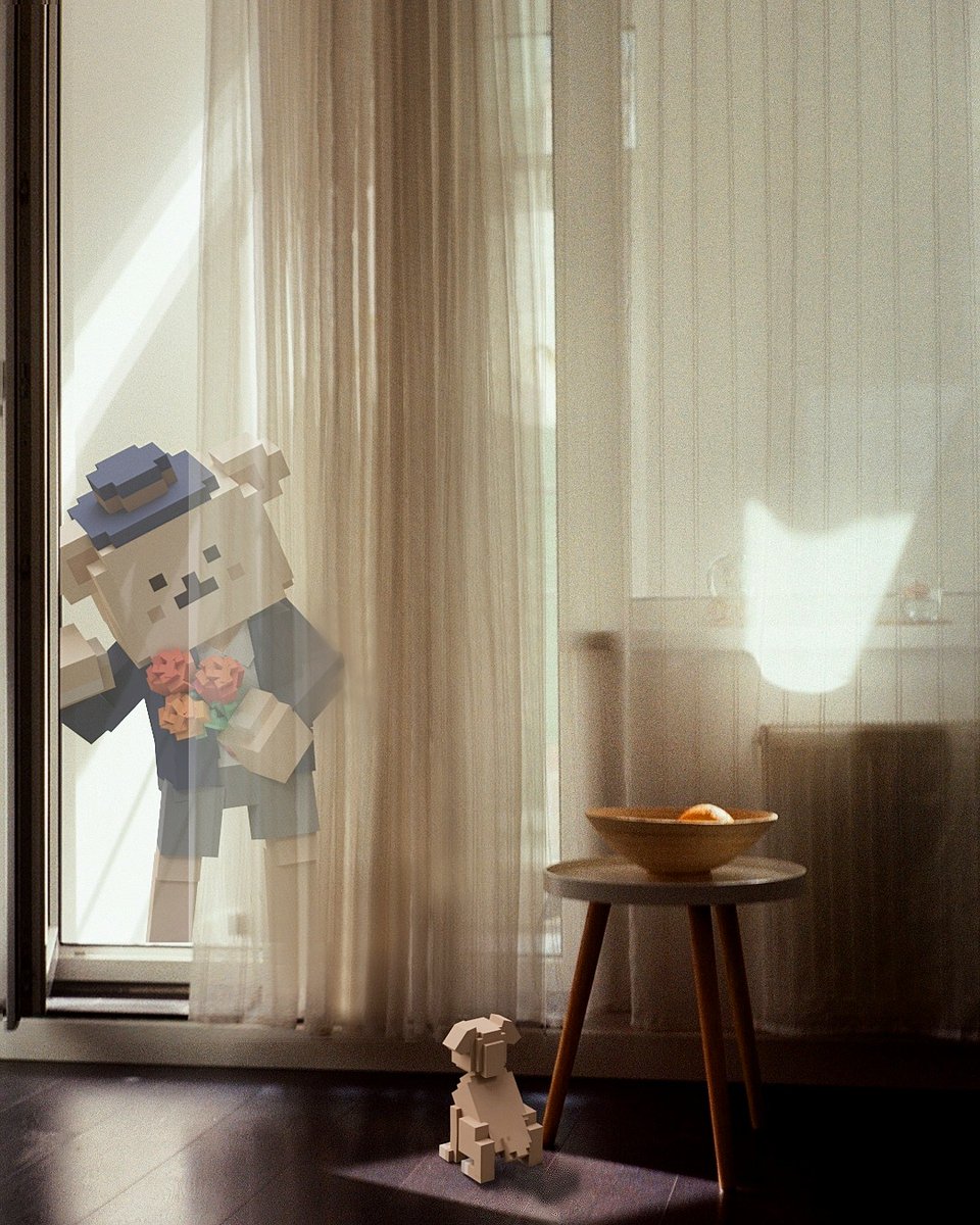 🧸💐🐶
instagram.com/cubiebears
#3Dartist #artwork #digitalpainting #voxelart #photography #Character